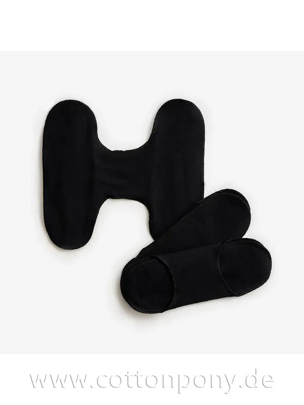 3er-Set - Stoffbinde OHNE Druckknopf - schwarz