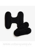 3er-Set - Stoffbinde OHNE Druckknopf - schwarz