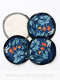 4er-Set Abschminkpads/Stilleinlagen: Floral Blau