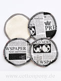 4er-Set Abschminkpads/Stilleinlagen: Newspaper
