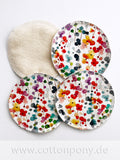 4er-Set Abschminkpads/Stilleinlagen: RainbowFlowers
