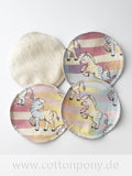 4er-Set Abschminkpads/Stilleinlagen: Regenbogen Zebra