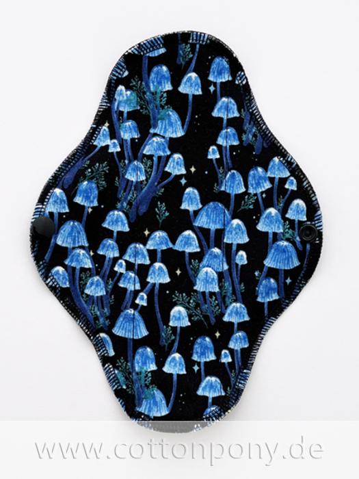 20cm Stoffbinde, leicht: Blaue Pilze