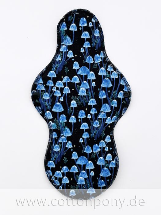 29cm Stoffbinde, stark: Blaue Pilze