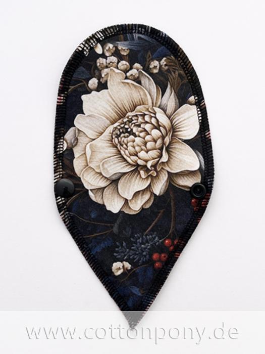 String- / Tangaslipeinlage: Floral Weiß