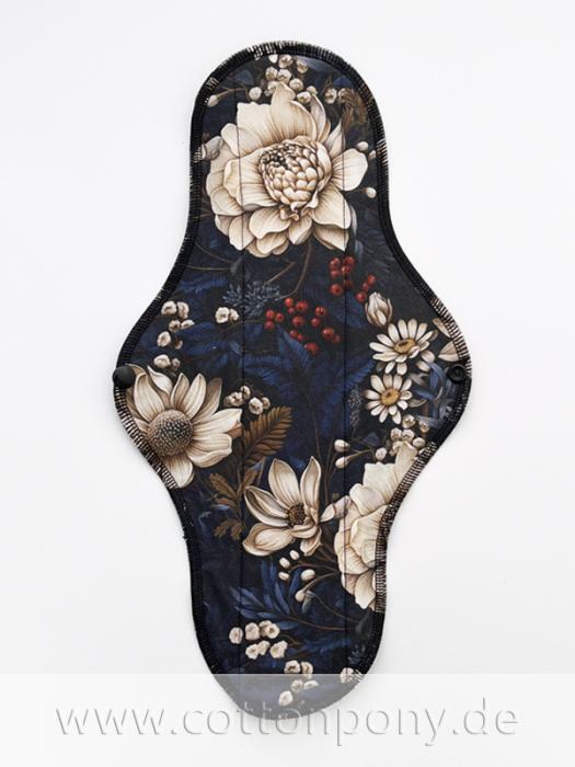 40cm Stoffbinde, stark: Floral Weiß