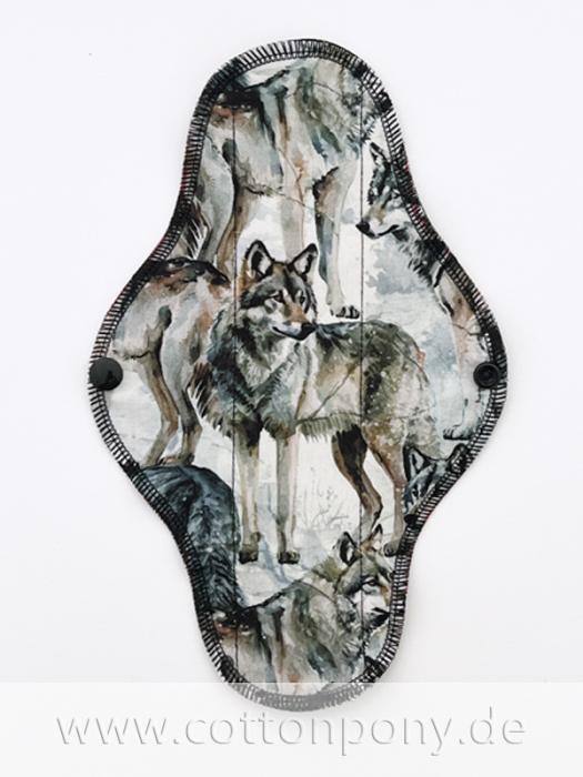 23cm Stoffbinde, mittel: Wölfe im Schnee