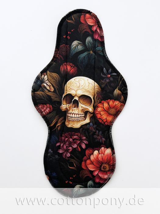 29cm Stoffbinde, stark: FloralSkull