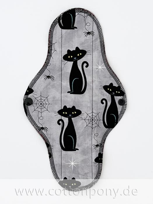 26cm Stoffbinde, stark: Kater & Spinnen Grau
