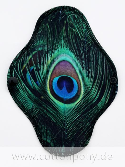 20cm Stoffbinde, mittel: Pfauenfedern