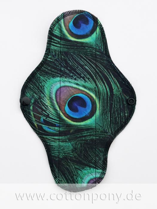 23cm Stoffbinde, mittel: Pfauenfedern