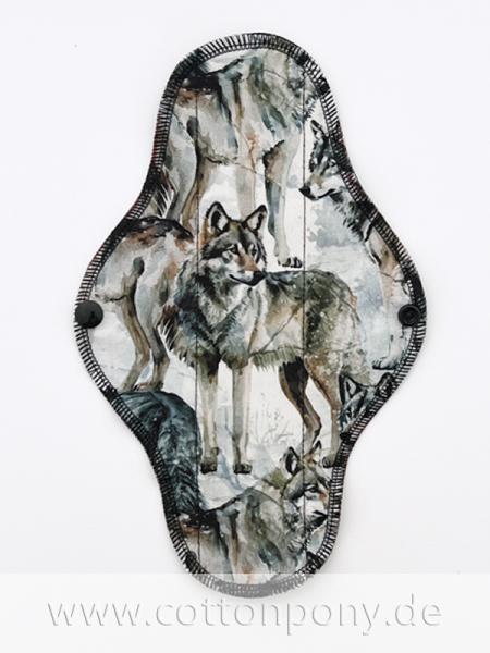 23cm Stoffbinde, stark: Wölfe im Schnee
