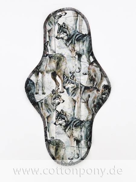 35cm Stoffbinde, stark: Wölfe im Schnee