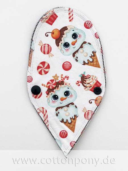 String- / Tangaslipeinlage: SchneeEis