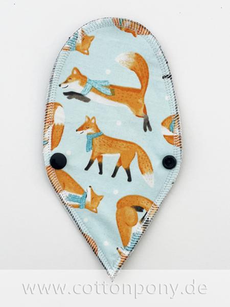 String- / Tangaslipeinlage: Füchse im Schnee