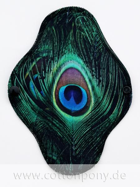 20cm Stoffbinde, mittel: Pfauenfedern